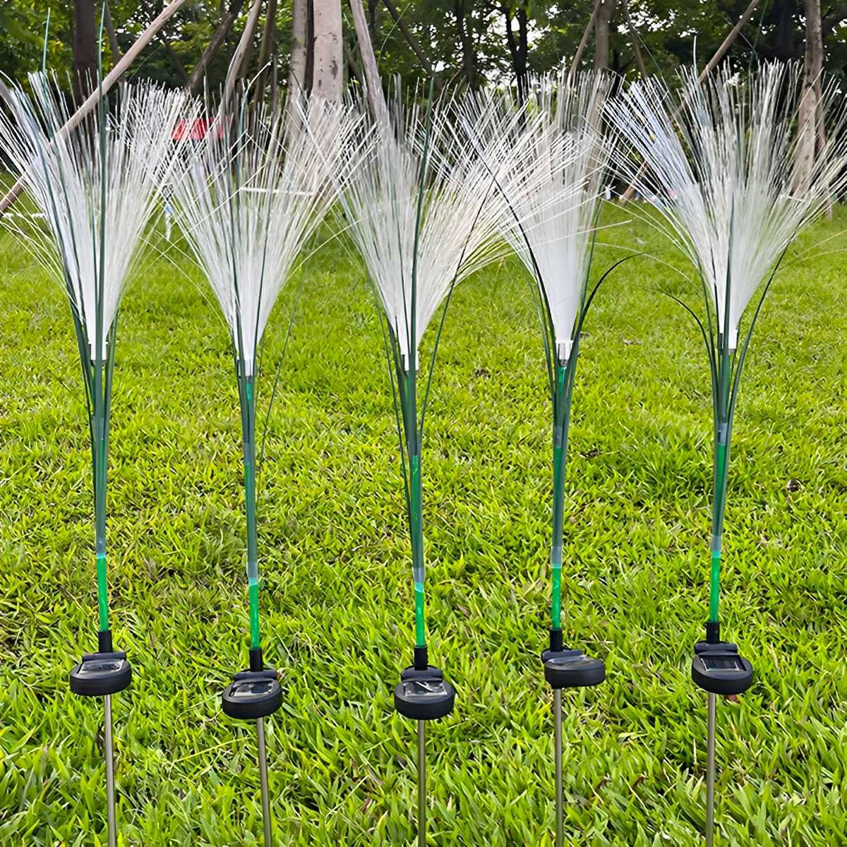 10pcs Solar Waterproof Simulated Reed Fiber Optic Outdoor Lawn Lights - Glimvale