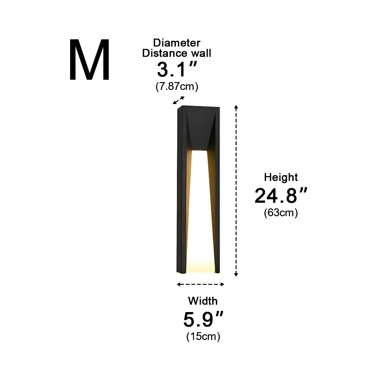 Rectangle LED Waterproof Modern Wall Sconces Lighting - Glimvale