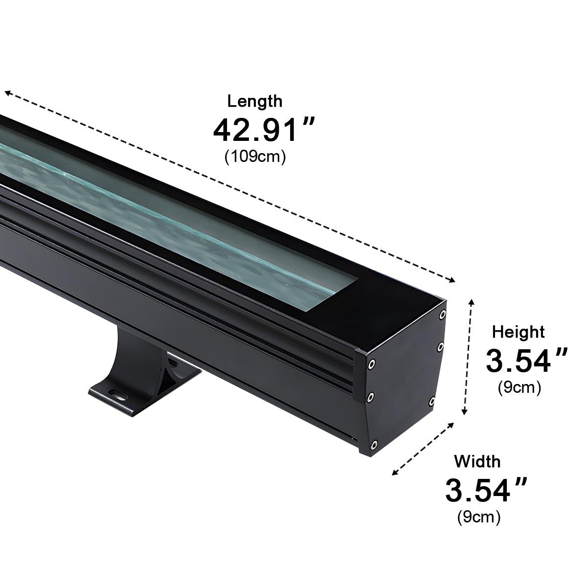 3D Dynamic Wave LED Strip Waterproof Outdoor Wall Washer Lights DC24V 42.91'' - Glimvale