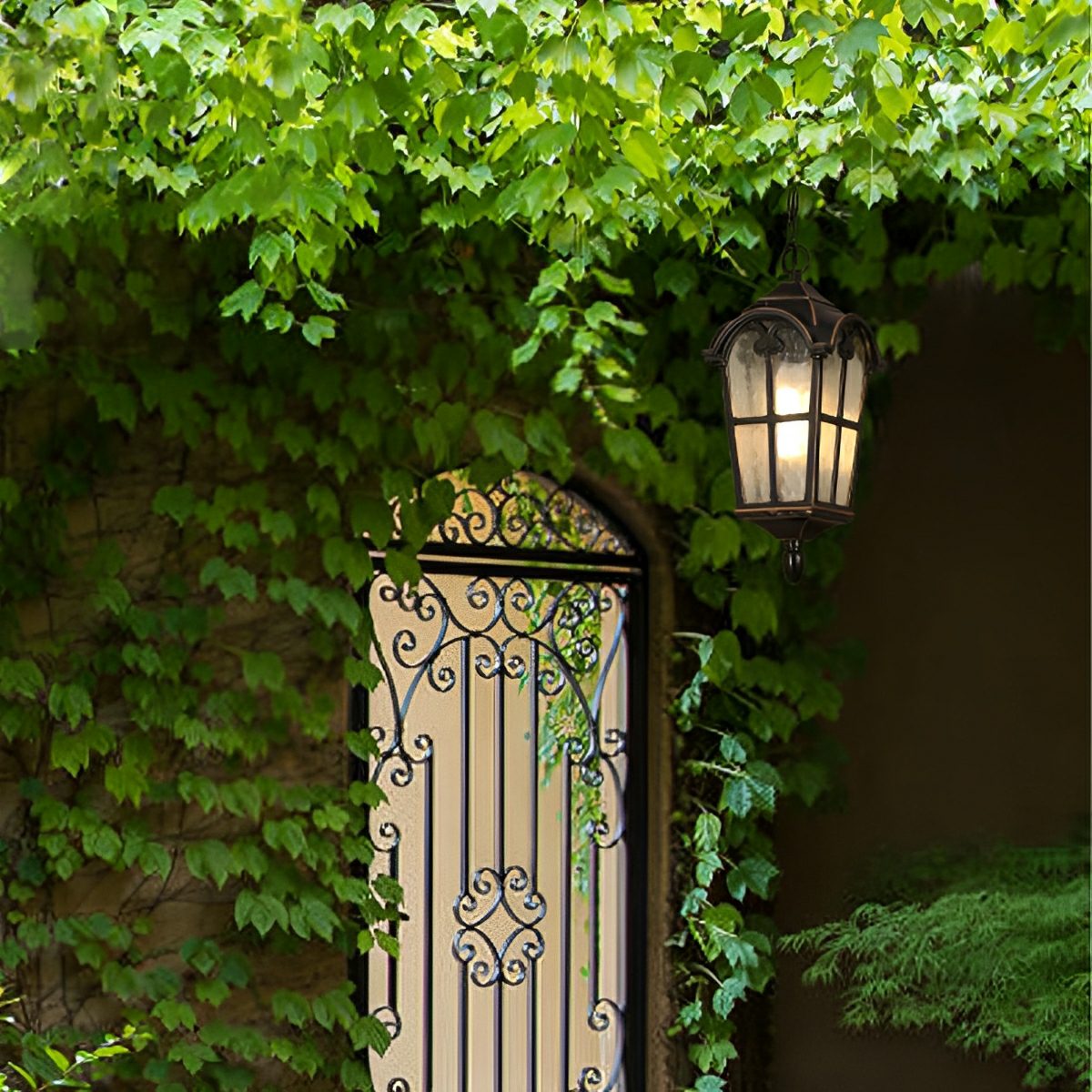 Ancient Rome Rustic Cross Waterproof Outdoor LED Lantern Pendant Lights - Glimvale