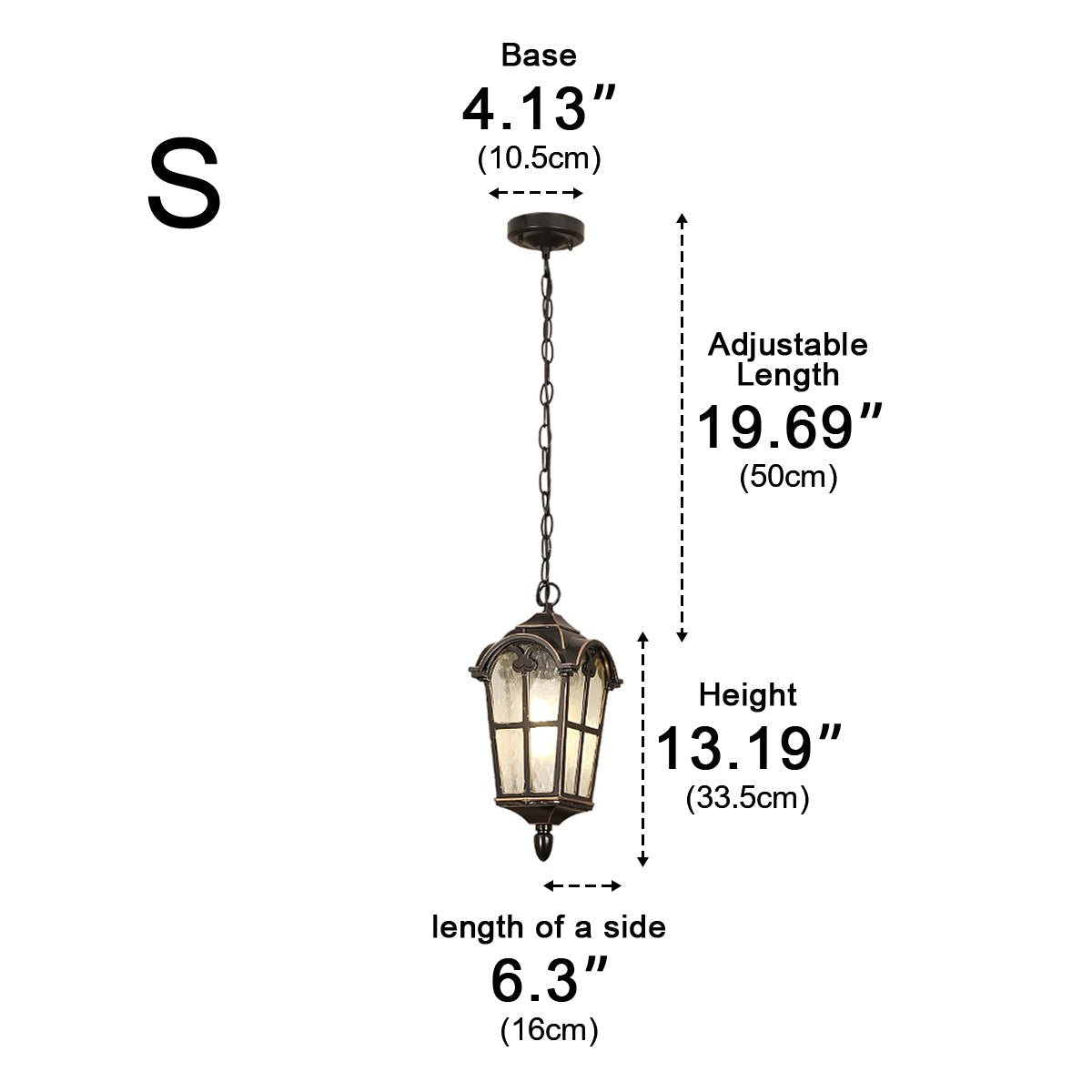 Ancient Rome Rustic Cross Waterproof Outdoor LED Lantern Pendant Lights - Glimvale