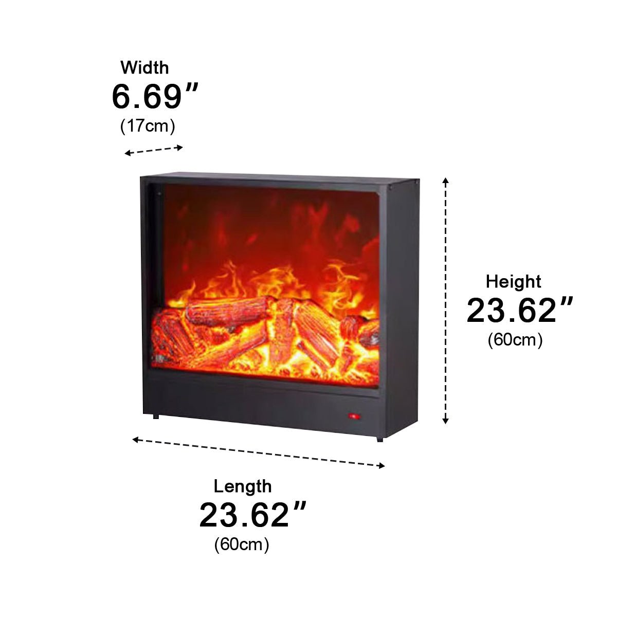 Modern 3D LED Flame Wall Fireplace Light Ambient Lighting - Glimvale