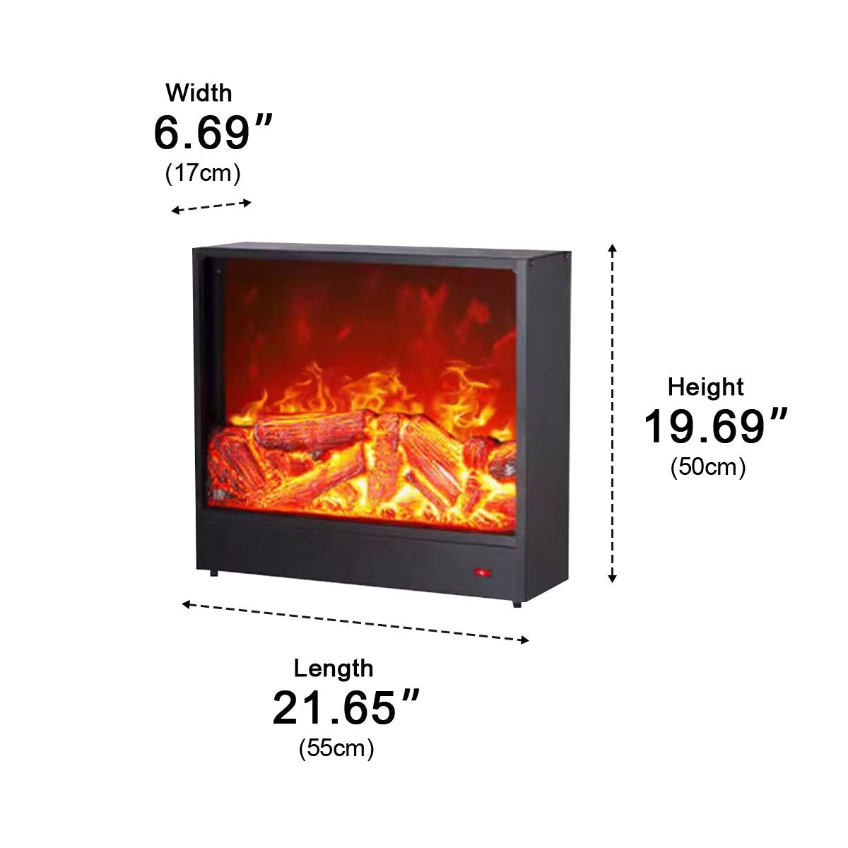 Modern 3D LED Flame Wall Fireplace Light Ambient Lighting - Glimvale