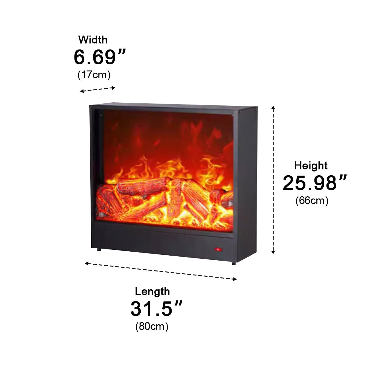 Modern 3D LED Flame Wall Fireplace Light Ambient Lighting - Glimvale