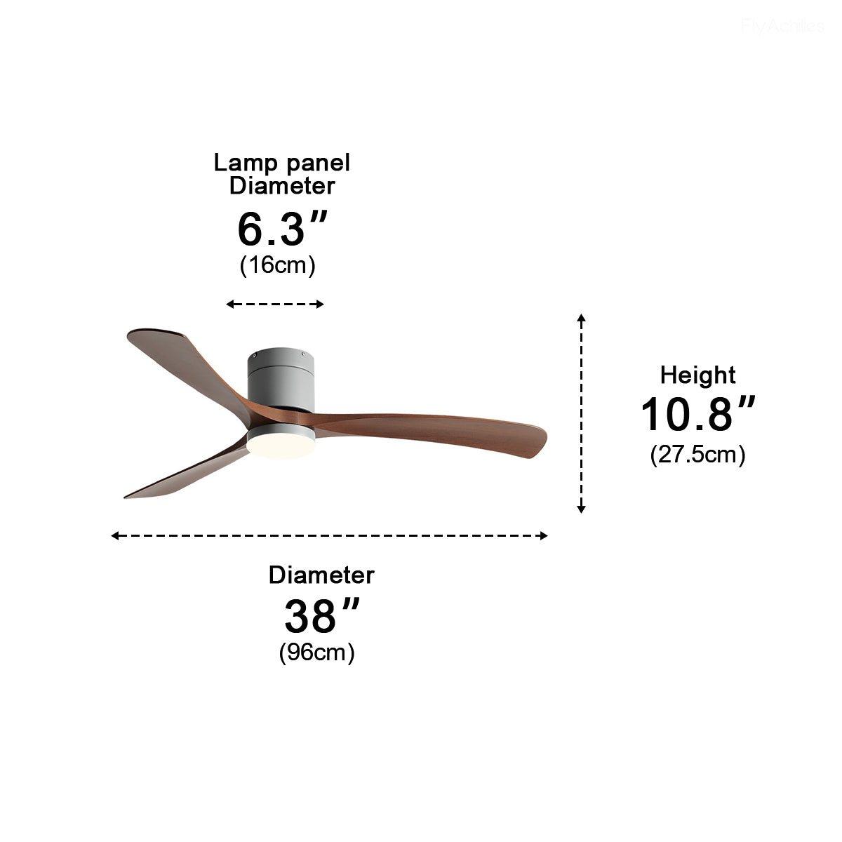 Modern 6-speed Reverse Frequency DC Motor Fan Light - Glimvale