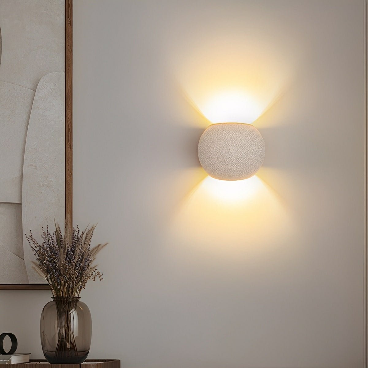 Modern Cement Egg - Shaped Up and Down LED Wall Sconces - Glimvale