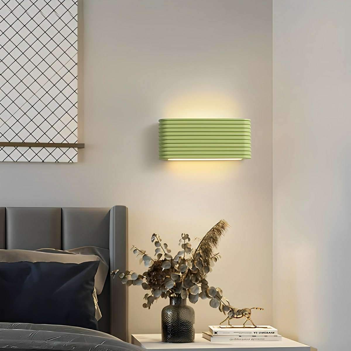 Modern Cream Style Solid Rectangular LED Indoor Wall Sconce - Glimvale