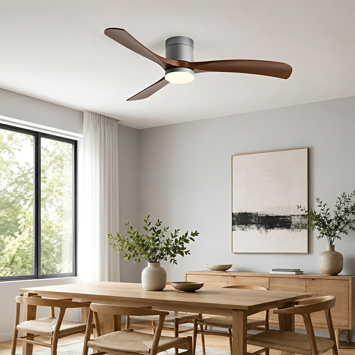 Modern Dimmable Ceiling Fan with Light - Glimvale
