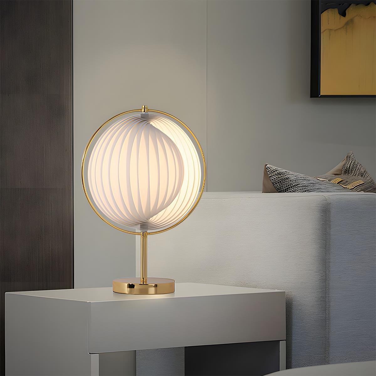 Modern Ins Pleated Blinds Globe LED Floor Lamp - Glimvale