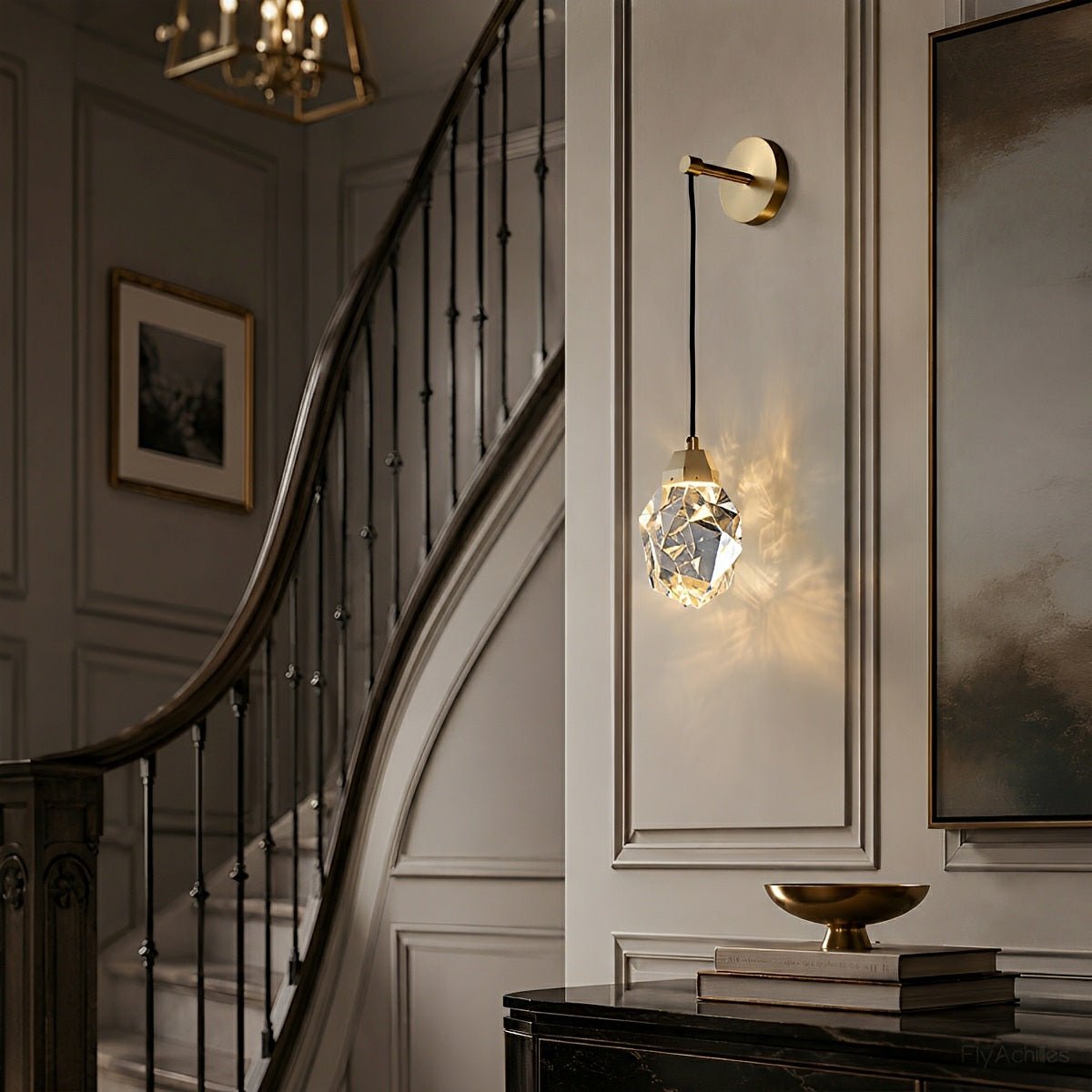Modern Luxury Faceted Crystal Wall Sconce - Glimvale