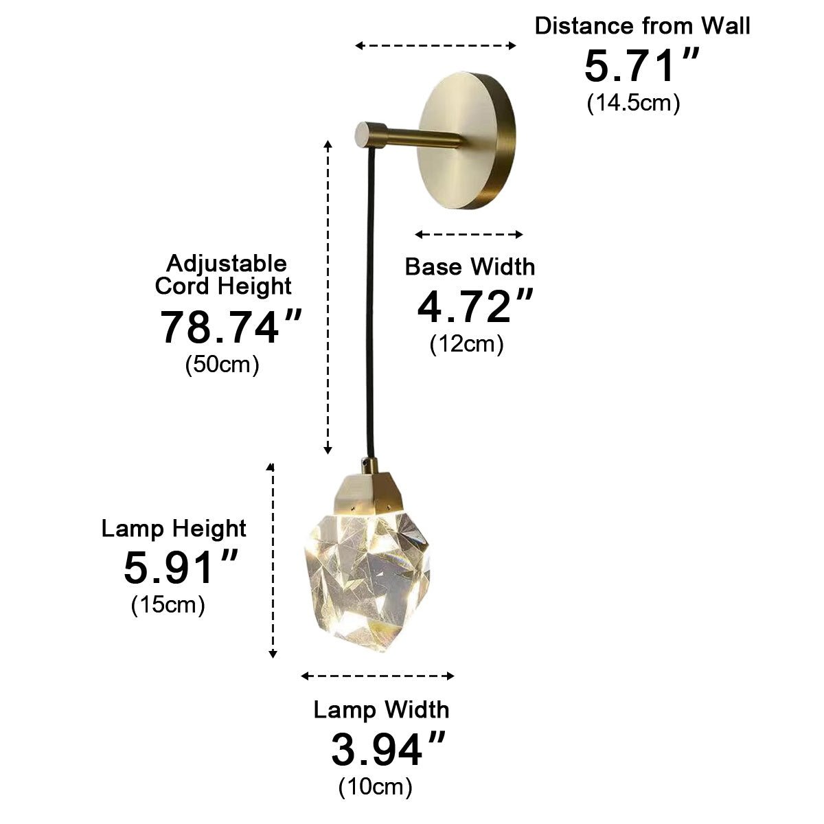 Modern Luxury Faceted Crystal Wall Sconce - Glimvale