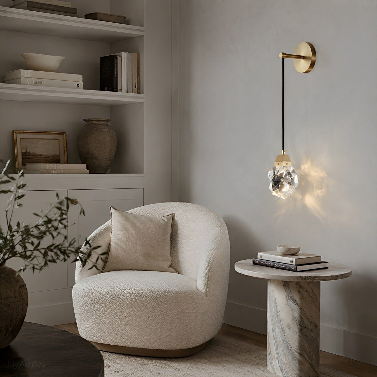 Modern Luxury Faceted Crystal Wall Sconce - Glimvale