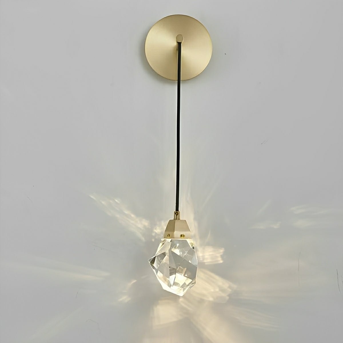 Modern Luxury Faceted Crystal Wall Sconce - Glimvale