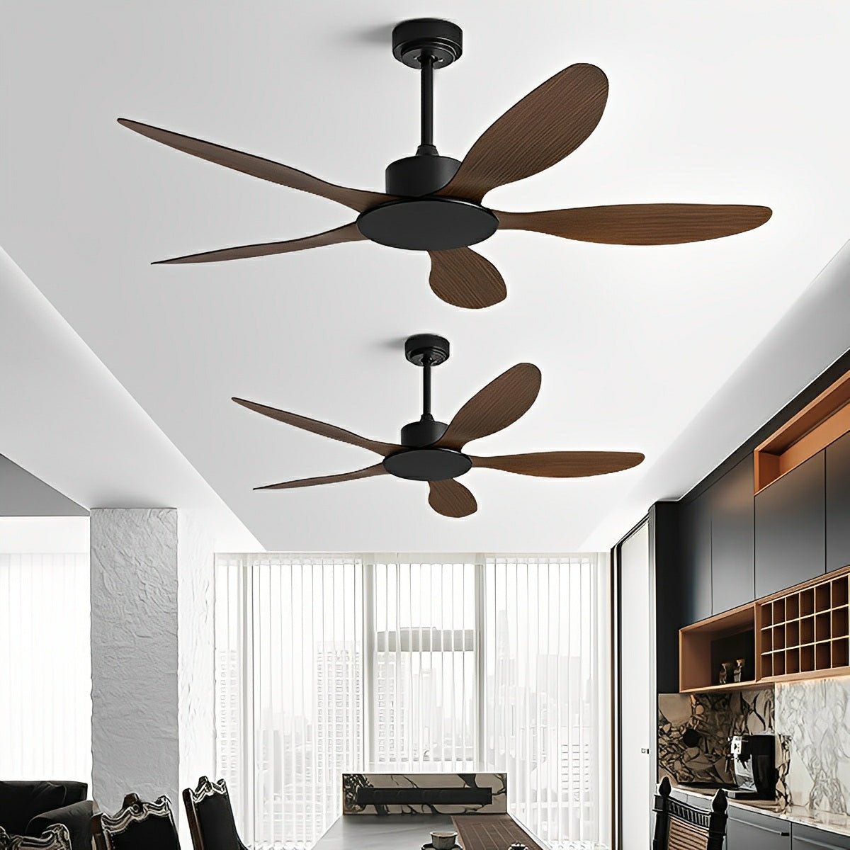 Modern Minimalist 5 - Blades DC Motor Reverse Ceiling Fan - Glimvale