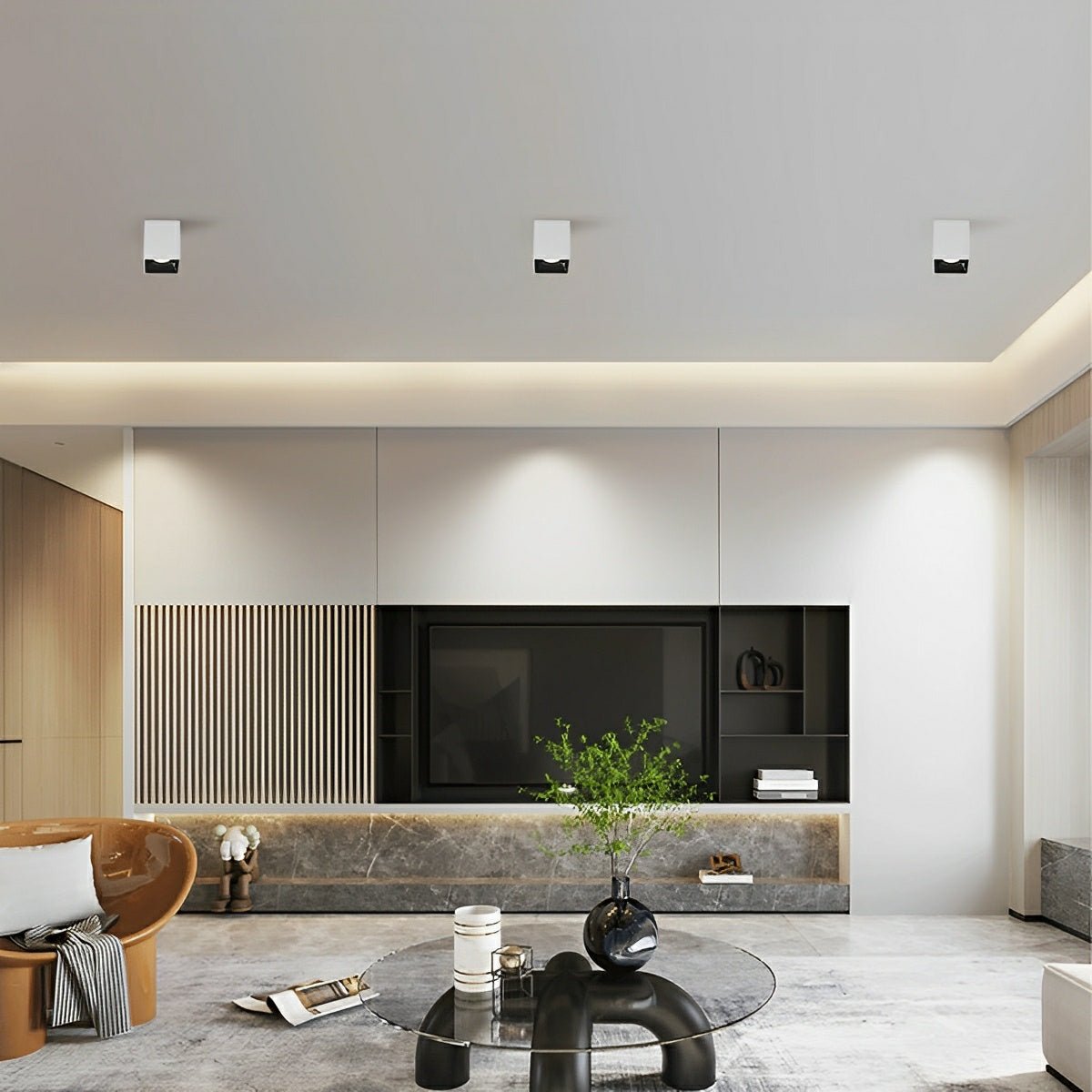 Modern Minimalist Aluminum Square COB Ceiling Spot Light - Glimvale