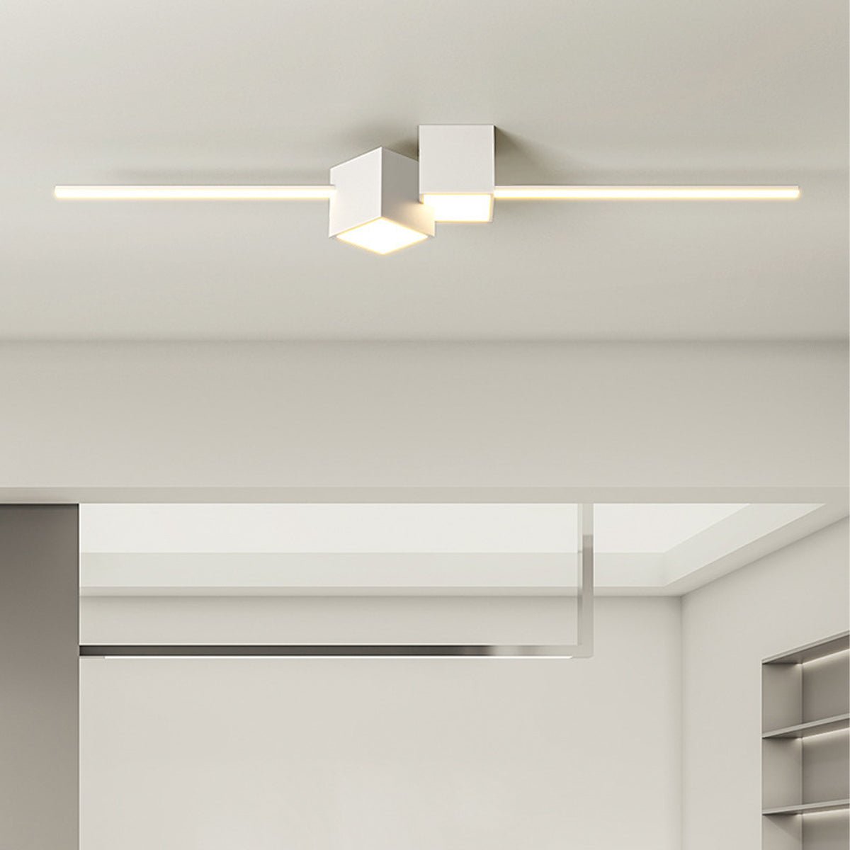 Modern Minimalist Geometric LED Long Strip Indoor Ceiling Light - Glimvale