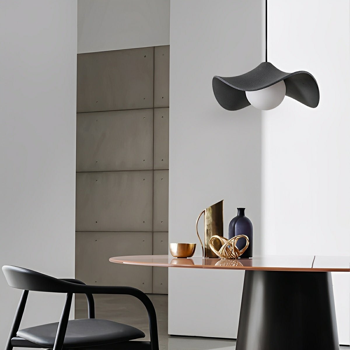 Modern Minimalist Lotus Leaf Cement LED Pendant Lights - Glimvale