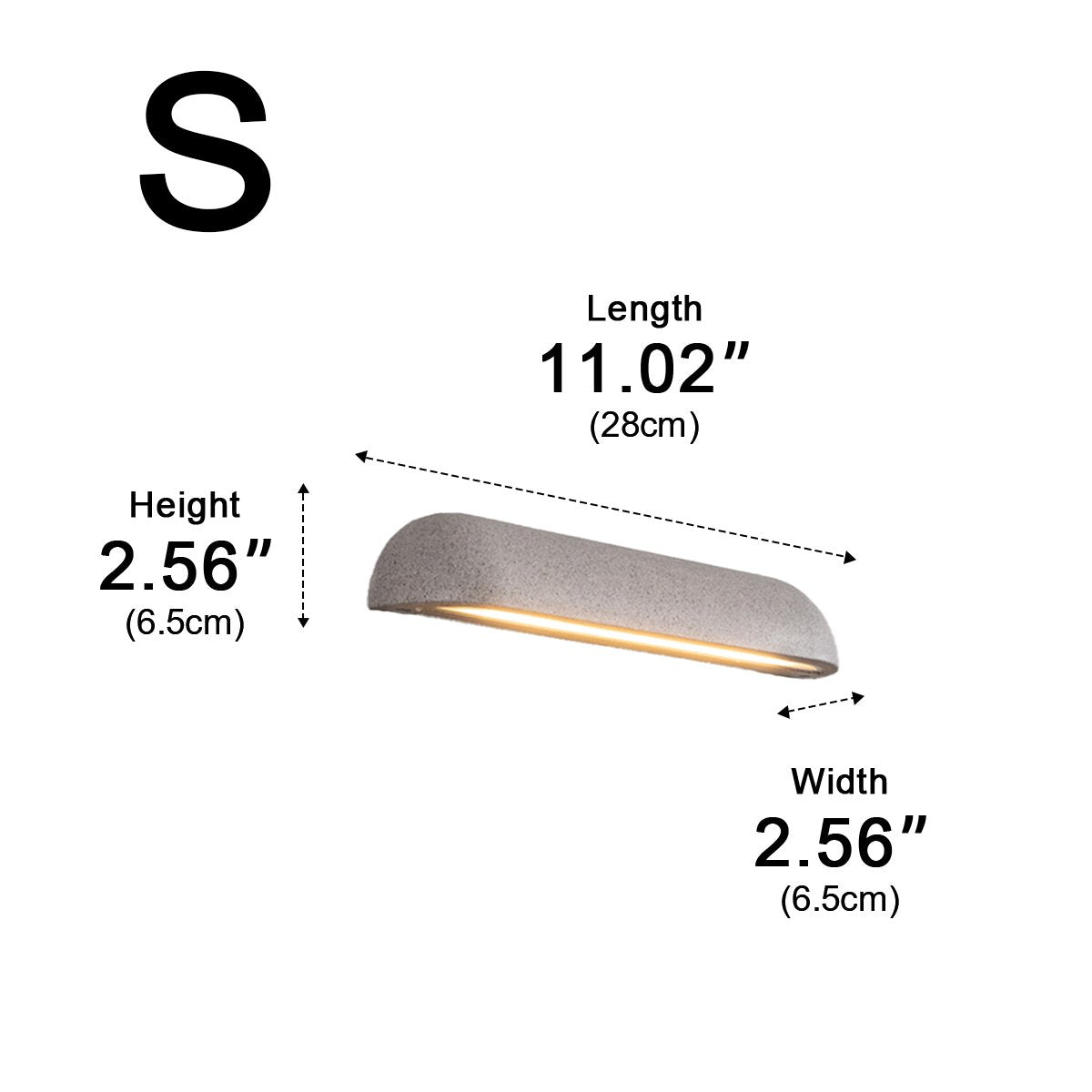 Modern Minimalist Waterproof Outdoor Cement Long Dome LED Porch Lights - Glimvale