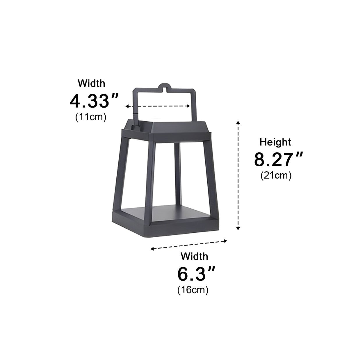Modern Minimalist Waterproof Solar LED Outdoor Lantern Table Lamp - Glimvale