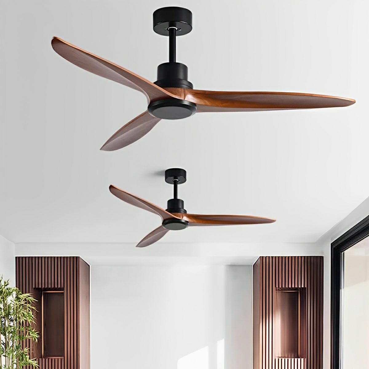 Modern Minimalist Wood DC Motor Reverse Ceiling Fan - Glimvale