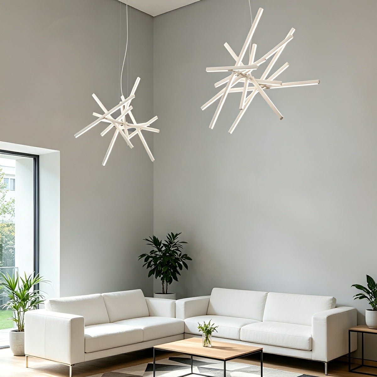 Modern Nordic Waves Fishbone Fish Skeleton Dimming LED Pendant Light - Glimvale