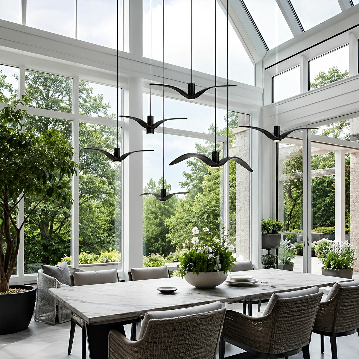 Modern Outdoor Waterproof Seagull Bird LED Ceiling Pendant Lights - Glimvale