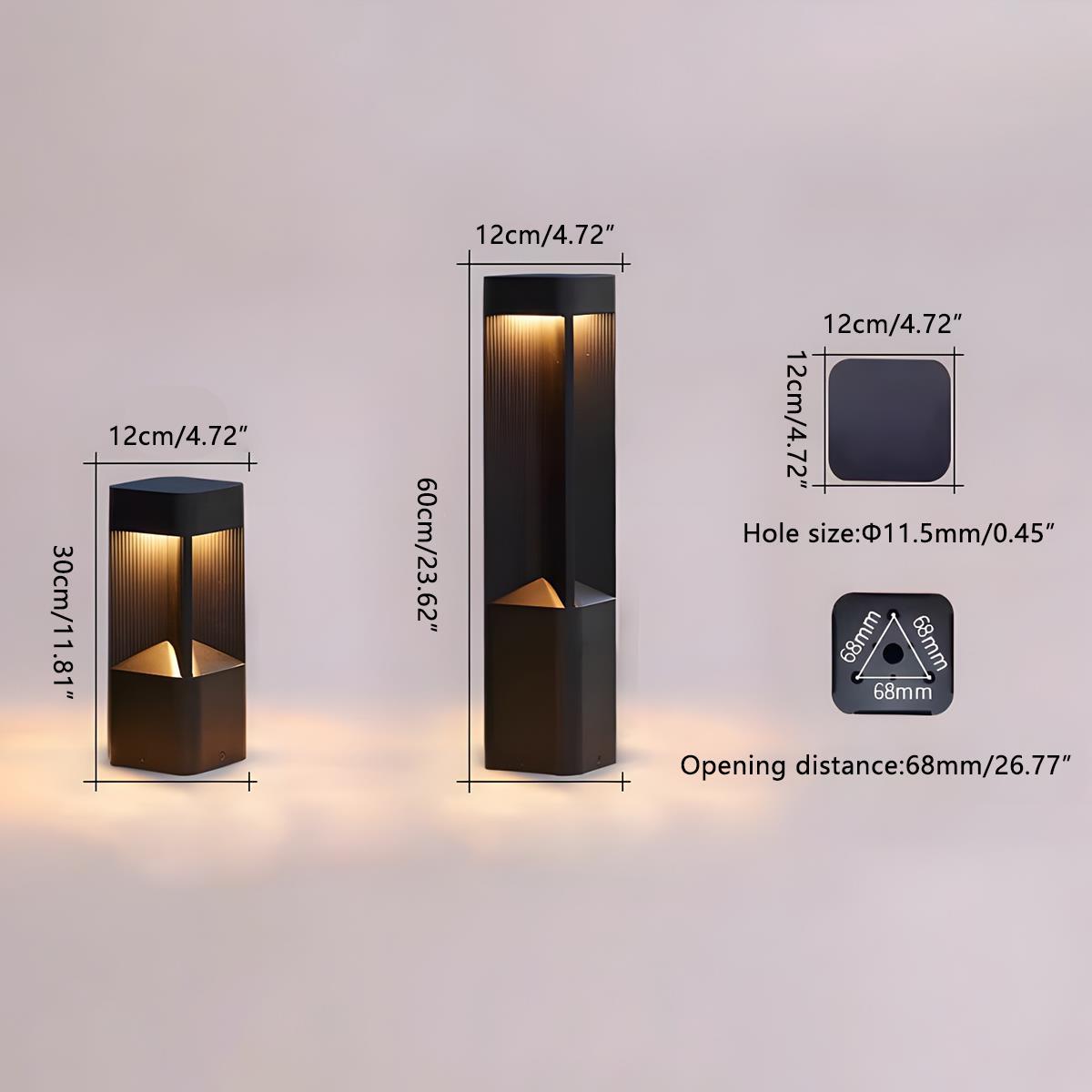 Modern Rectangular LED Outdoor Landscape Lighting - Glimvale