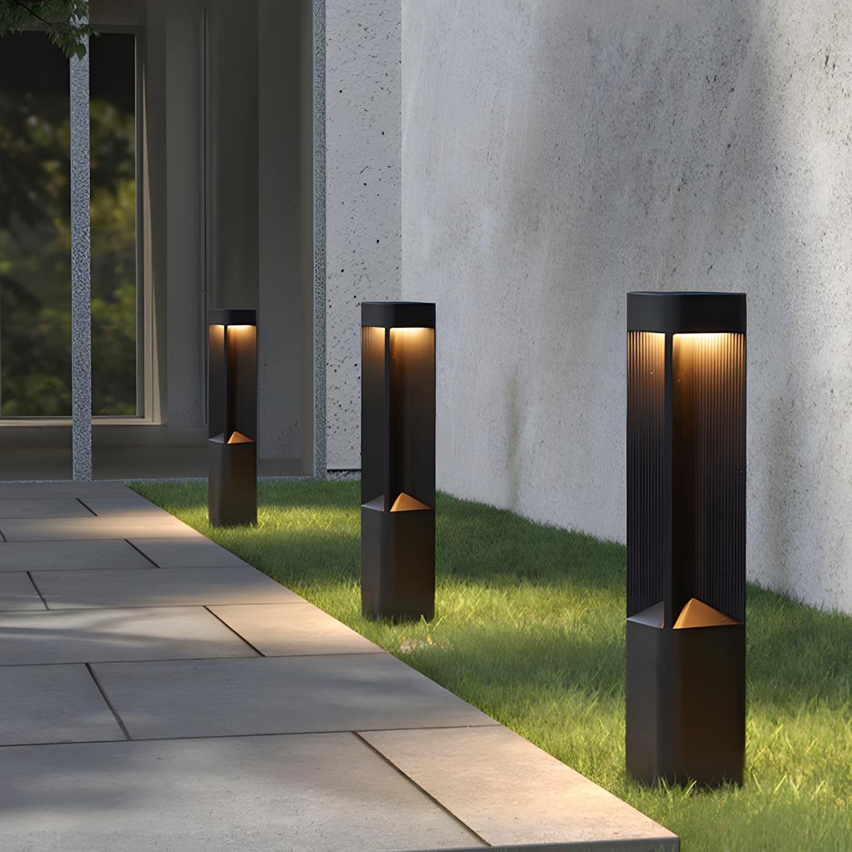 Modern Rectangular LED Outdoor Landscape Lighting - Glimvale