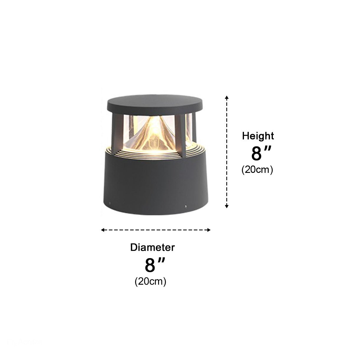 Modern Simple Outdoor Waterproof Pillar Lights Metal Aluminum Post Lights - Glimvale