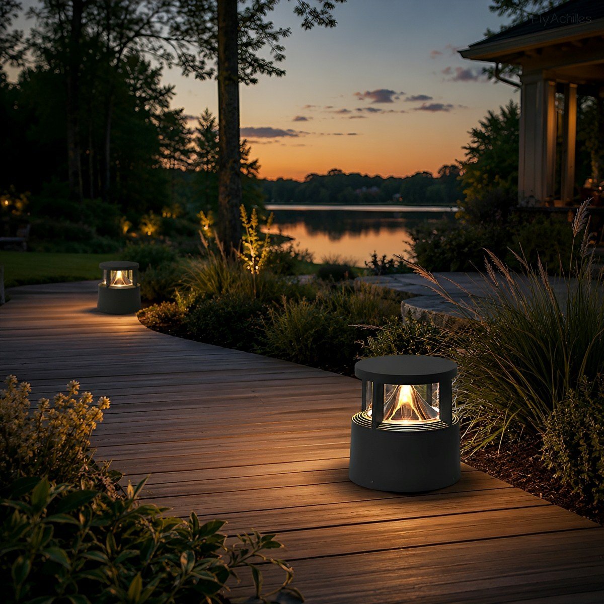 Modern Simple Outdoor Waterproof Pillar Lights Metal Aluminum Post Lights - Glimvale