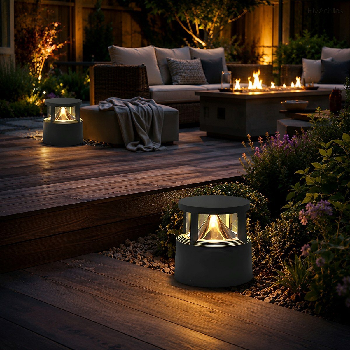 Modern Simple Outdoor Waterproof Pillar Lights Metal Aluminum Post Lights - Glimvale