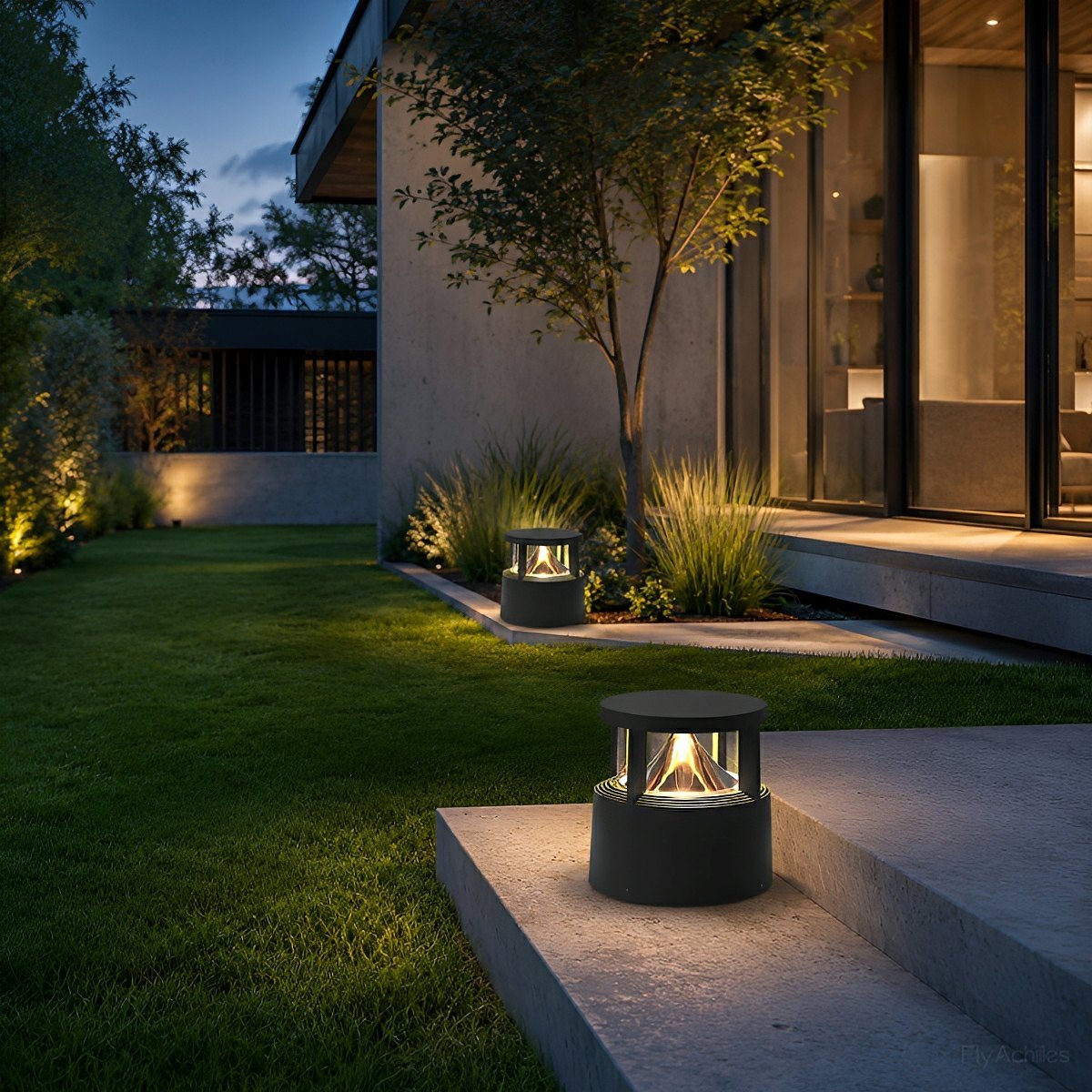 Modern Simple Outdoor Waterproof Pillar Lights Metal Aluminum Post Lights - Glimvale