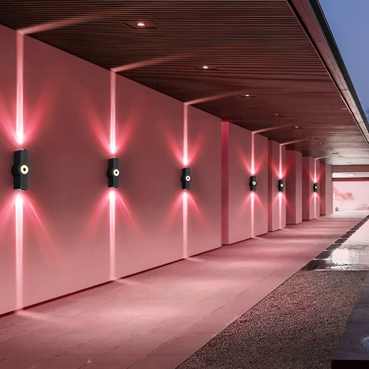 Modern Waterproof Black Outdoor LED Wall Lights Spotlights - Glimvale