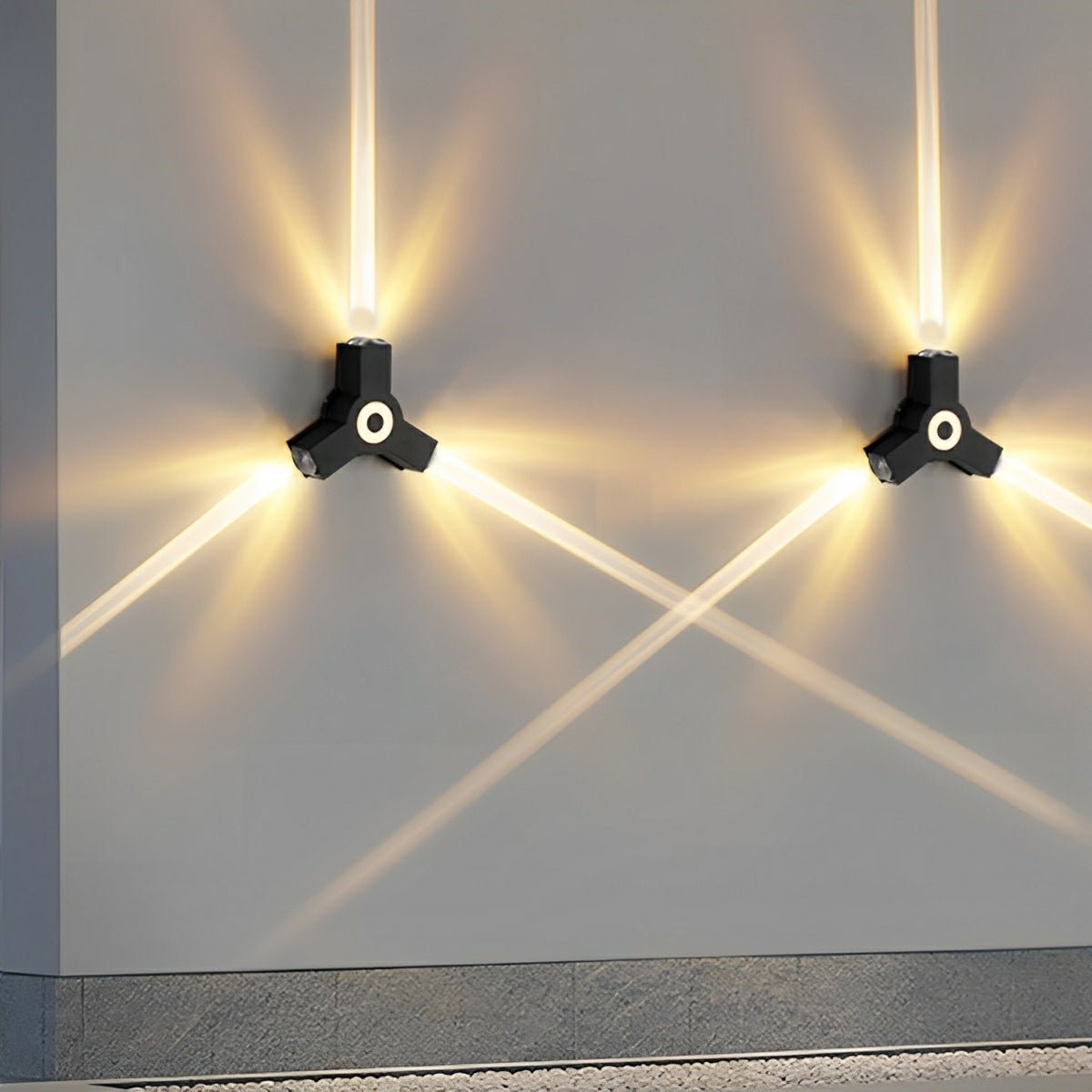 Modern Waterproof Black Outdoor LED Wall Lights Spotlights - Glimvale