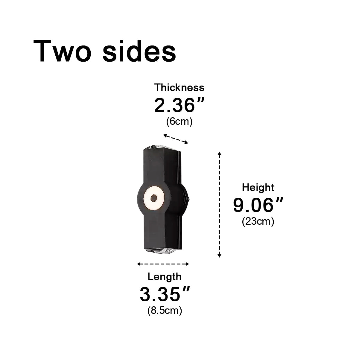 Modern Waterproof Black Outdoor LED Wall Lights Spotlights - Glimvale