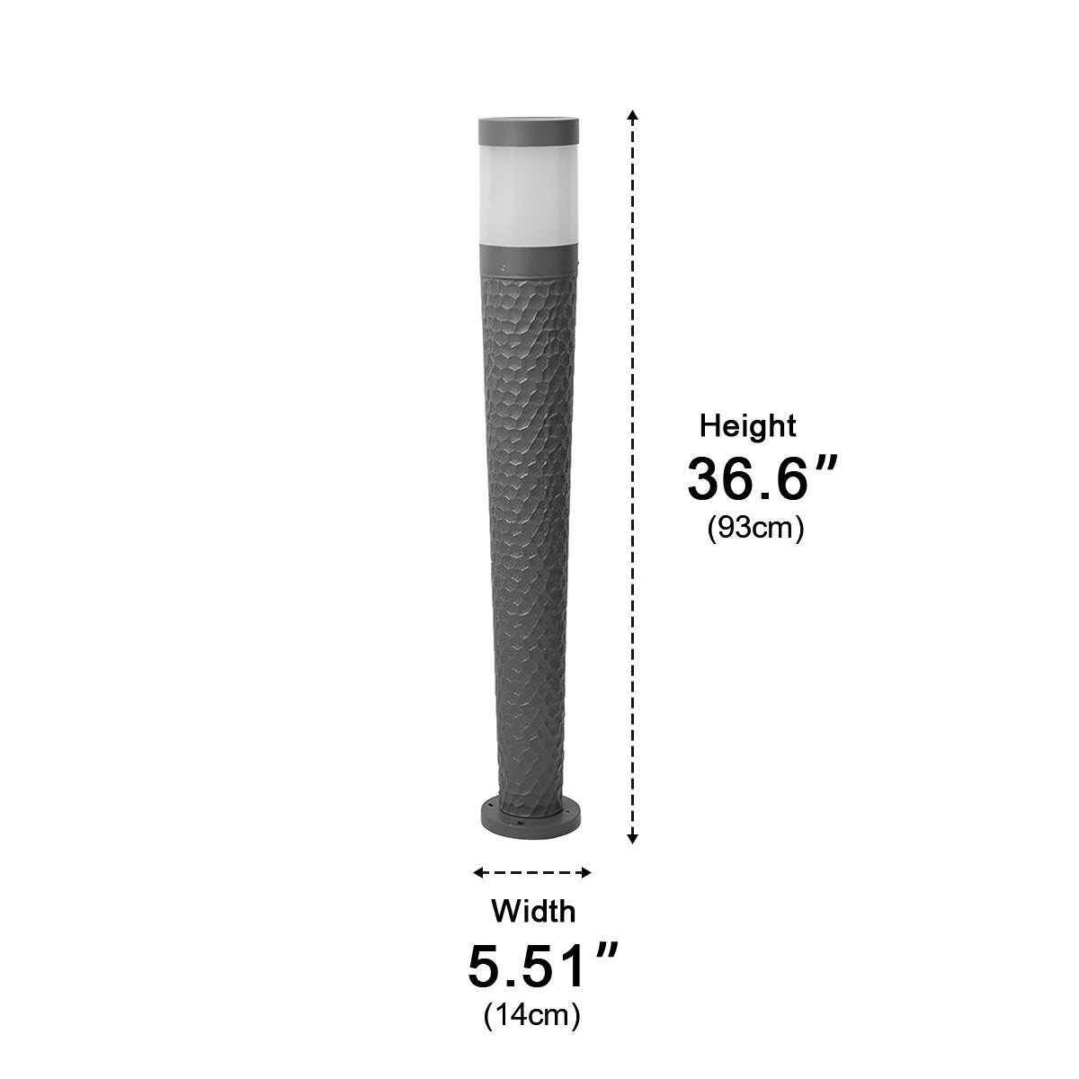 Modern Waterproof Cylinder Outdoor LED Lawn Pillar Lights - Glimvale
