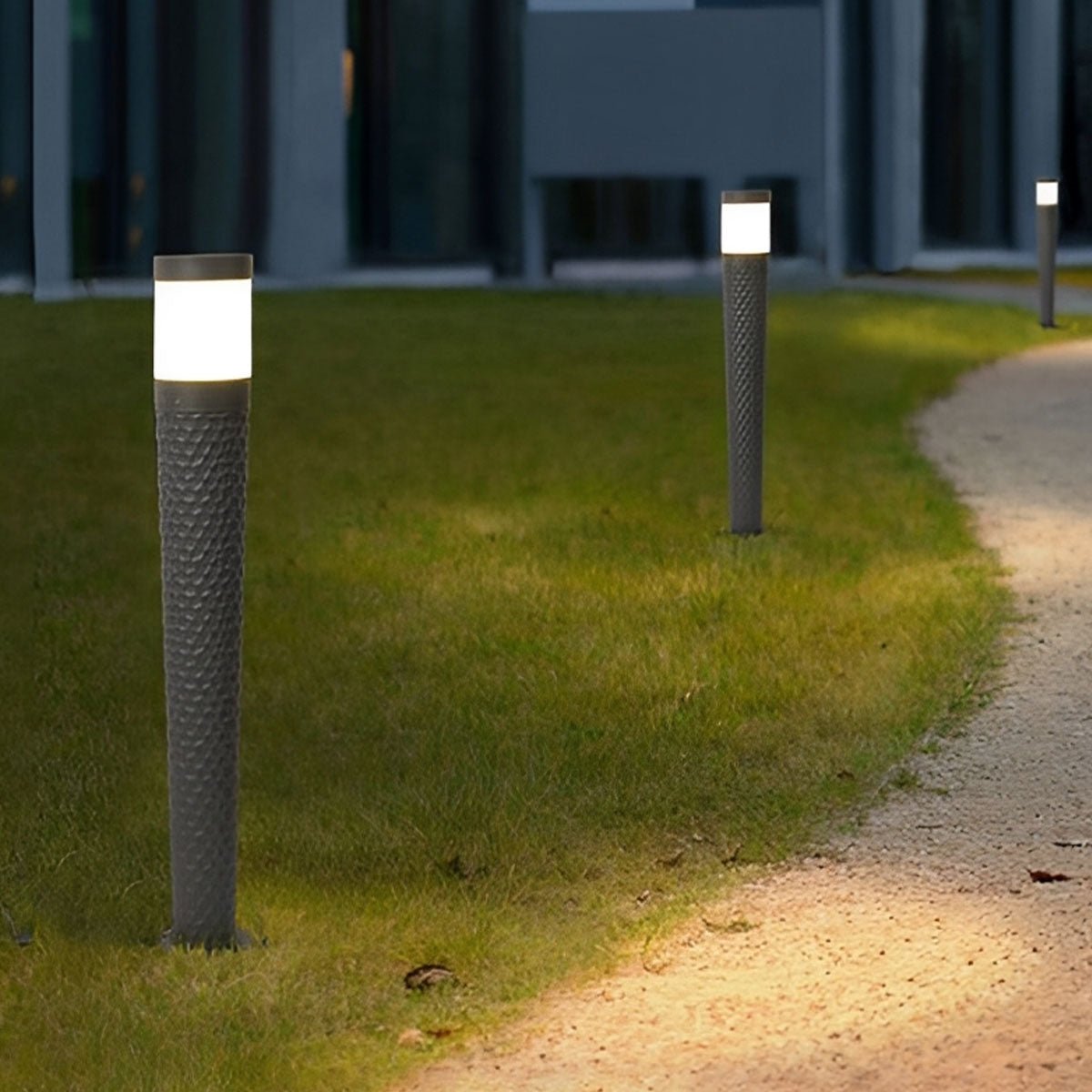 Modern Waterproof Cylinder Outdoor LED Lawn Pillar Lights - Glimvale
