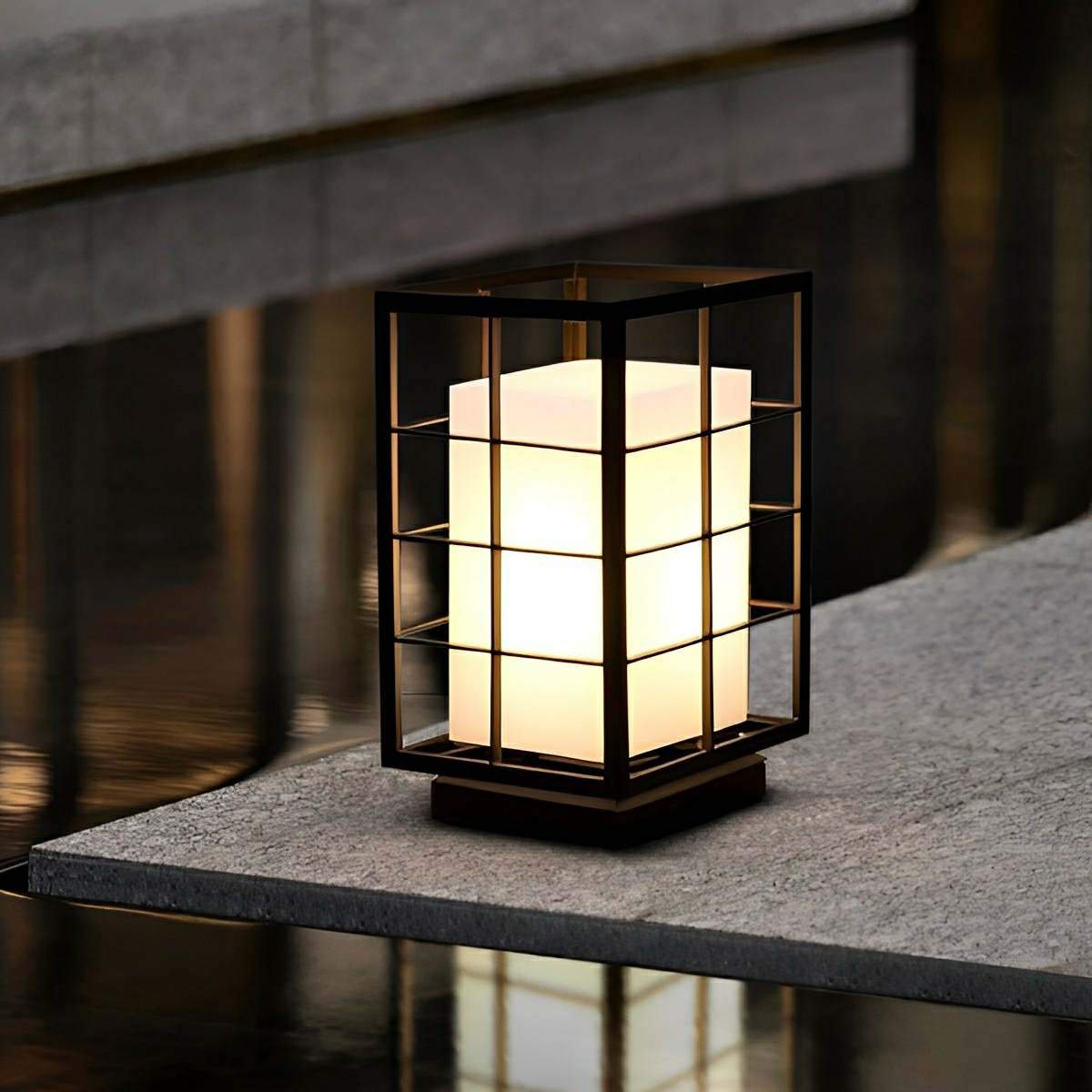 Modern Waterproof Square Lantern LED Outdoor Landscape Lawn Lighting - Glimvale