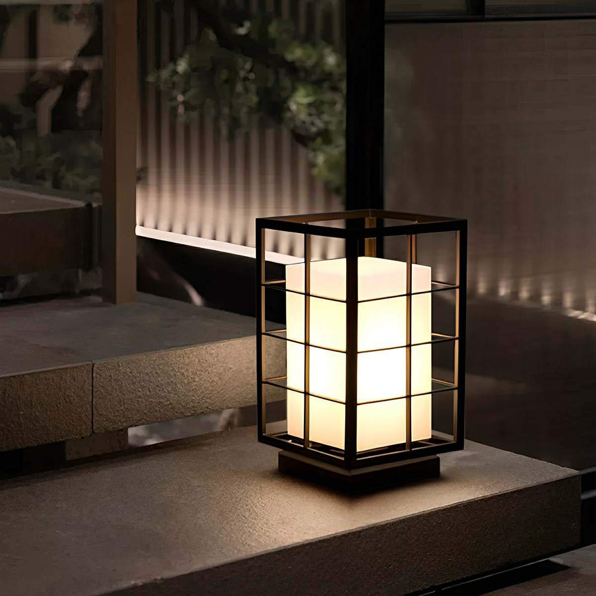 Modern Waterproof Square Lantern LED Outdoor Landscape Lawn Lighting - Glimvale