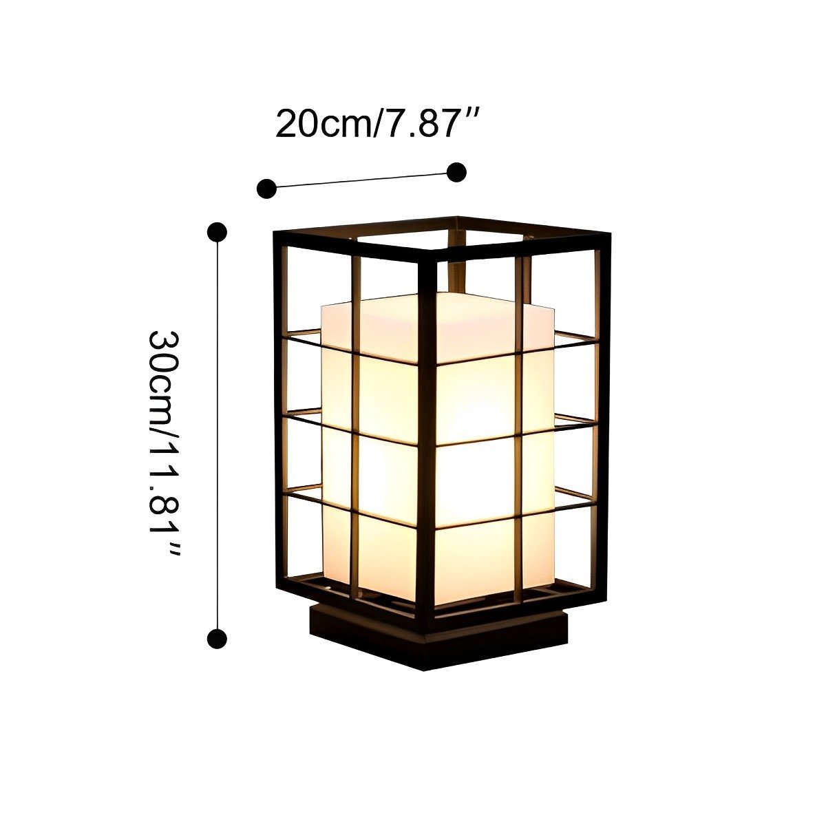 Modern Waterproof Square Lantern LED Outdoor Landscape Lawn Lighting - Glimvale