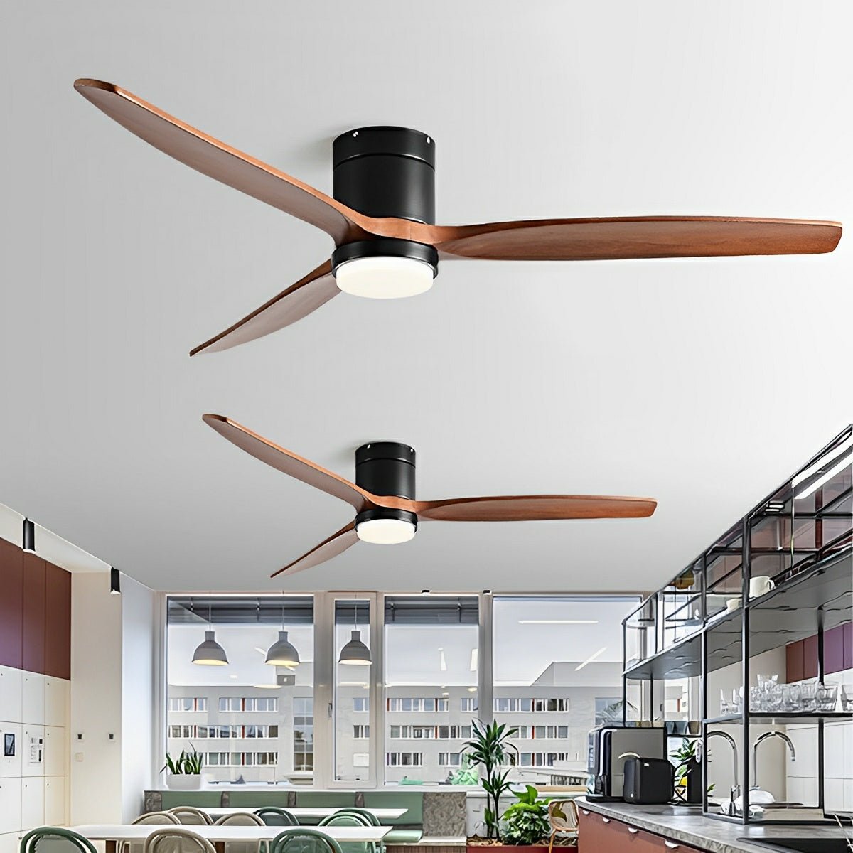 Modern Wood 6 - Speed Reverse Fan Ceiling Fan Light - Glimvale