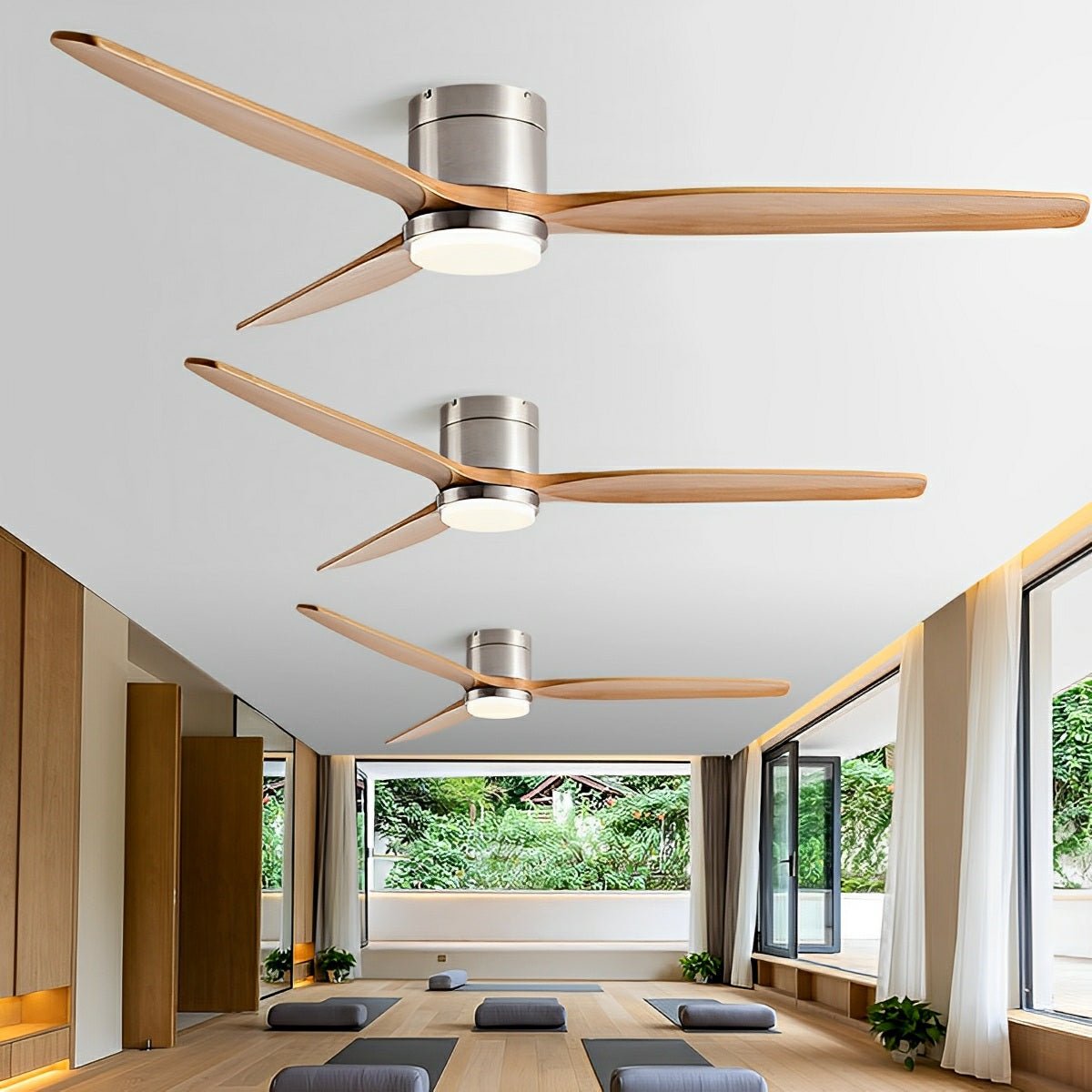 Modern Wood 6 - Speed Reverse Fan Ceiling Fan Light - Glimvale