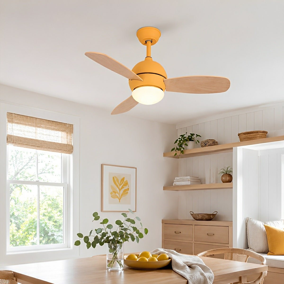 Nordic Minimalist LED Ceiling Paddle Fan DC Motor Fan Light - Glimvale