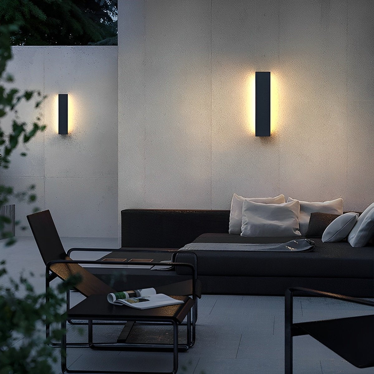 Outdoor Modern Waterproof Long Strip Bright LED Wall Light for Villa Courtyard - Glimvale