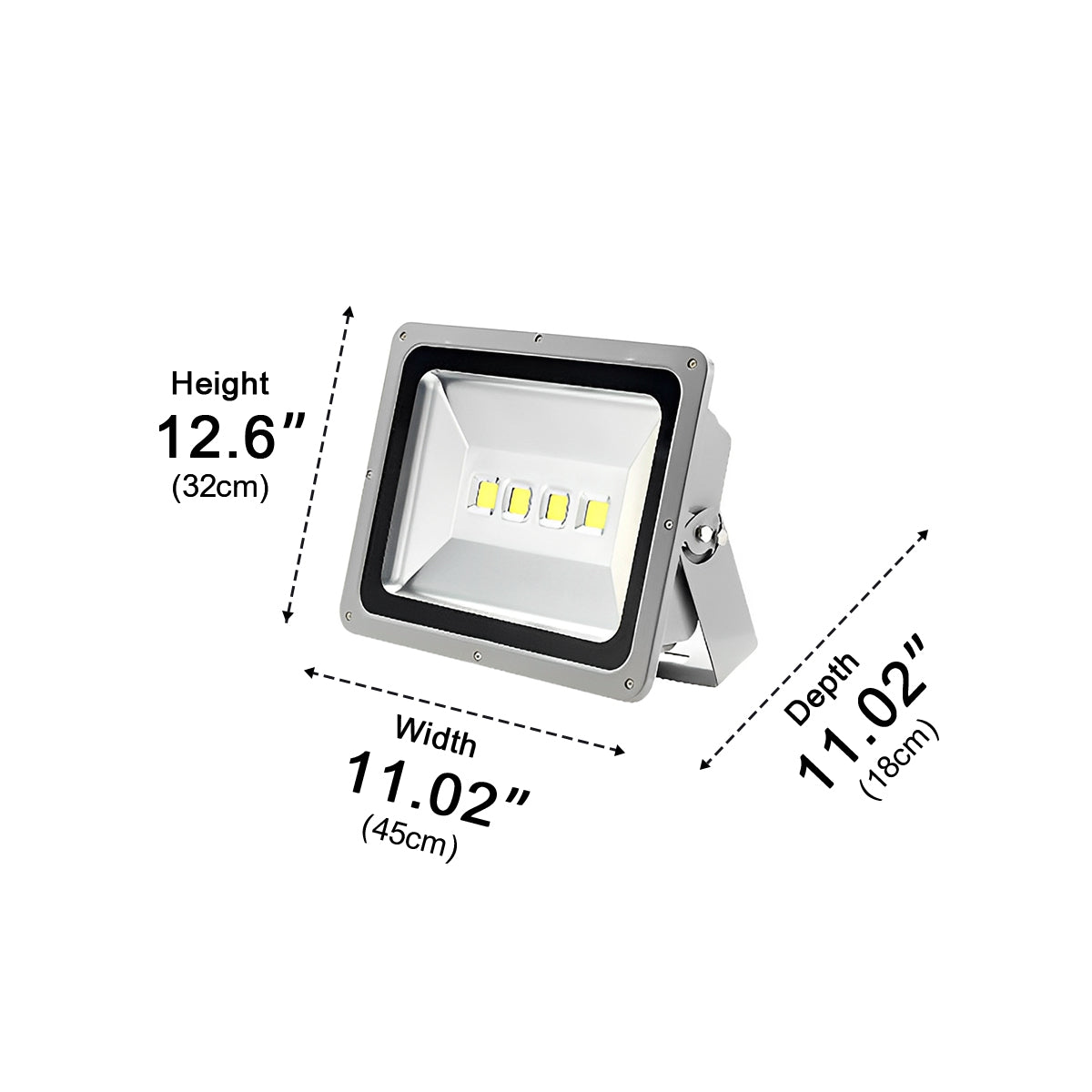 Outdoor Waterproof Super Bright Industrial LED Wall Floodlight - Glimvale