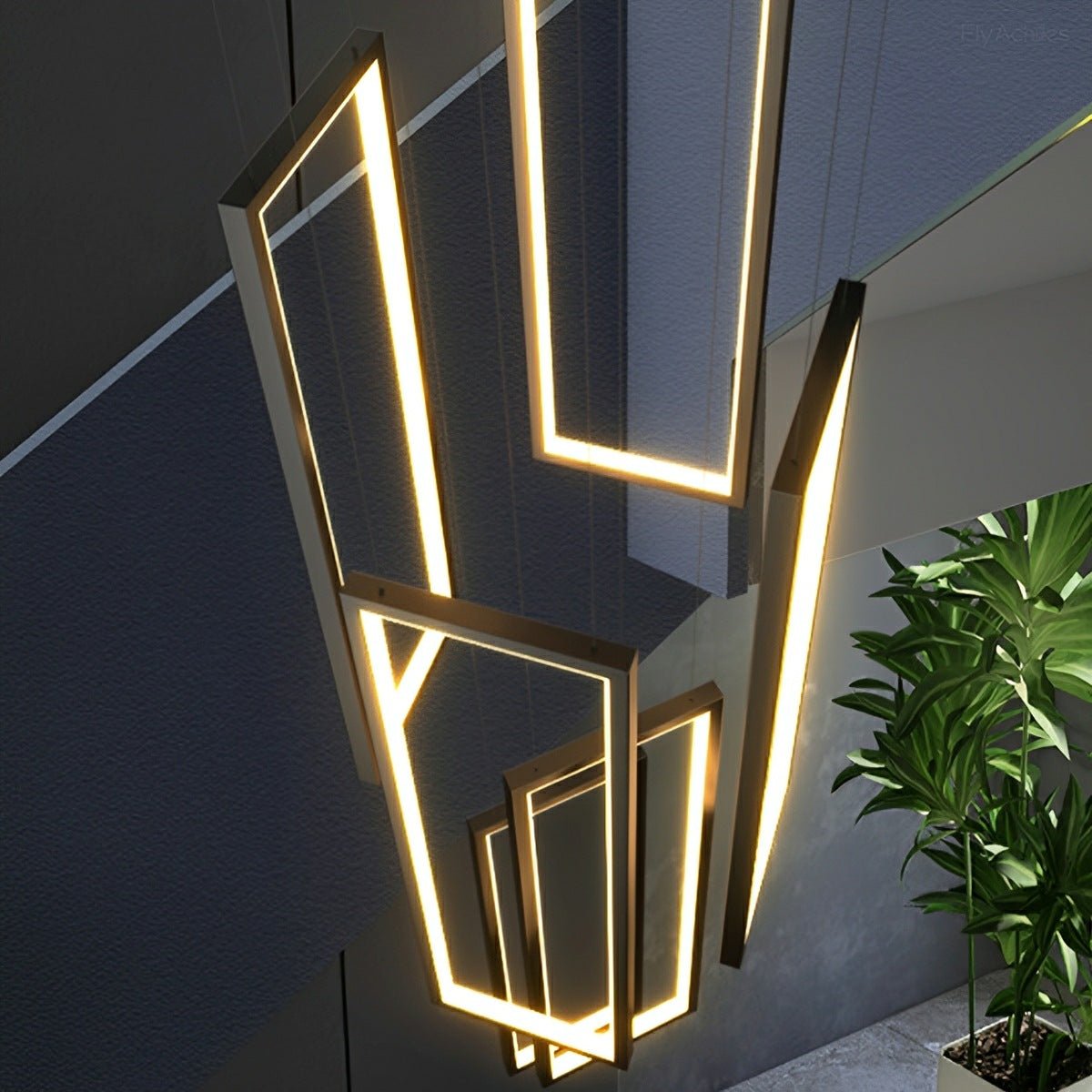 Rectangle LED Chandelier – Modern Minimalist - Glimvale
