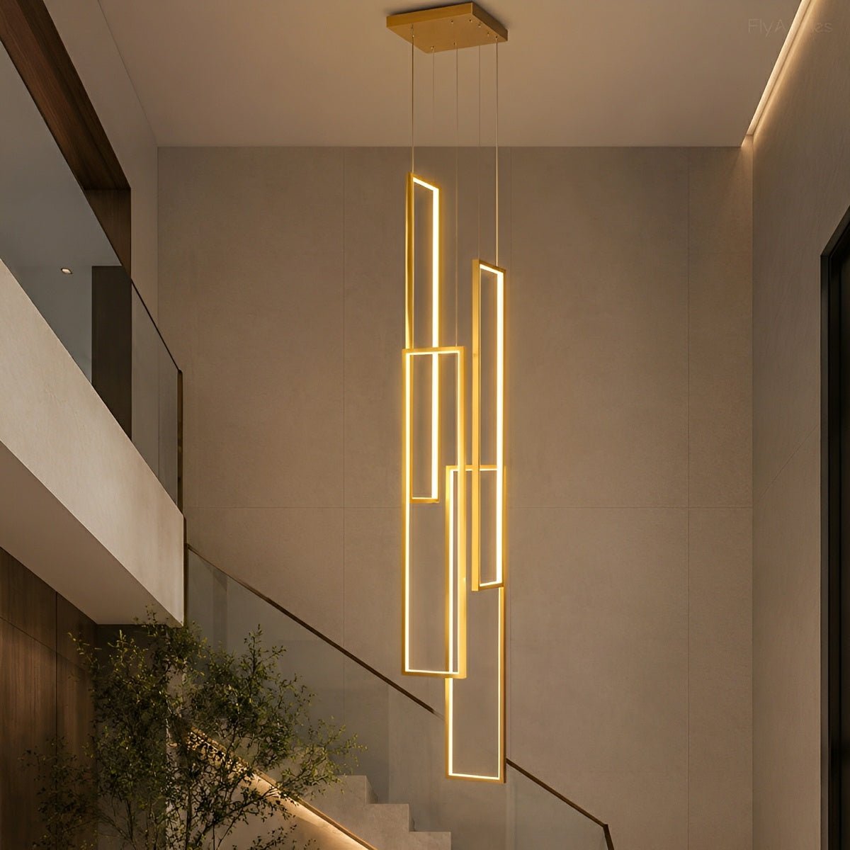 Rectangle LED Chandelier – Modern Minimalist - Glimvale