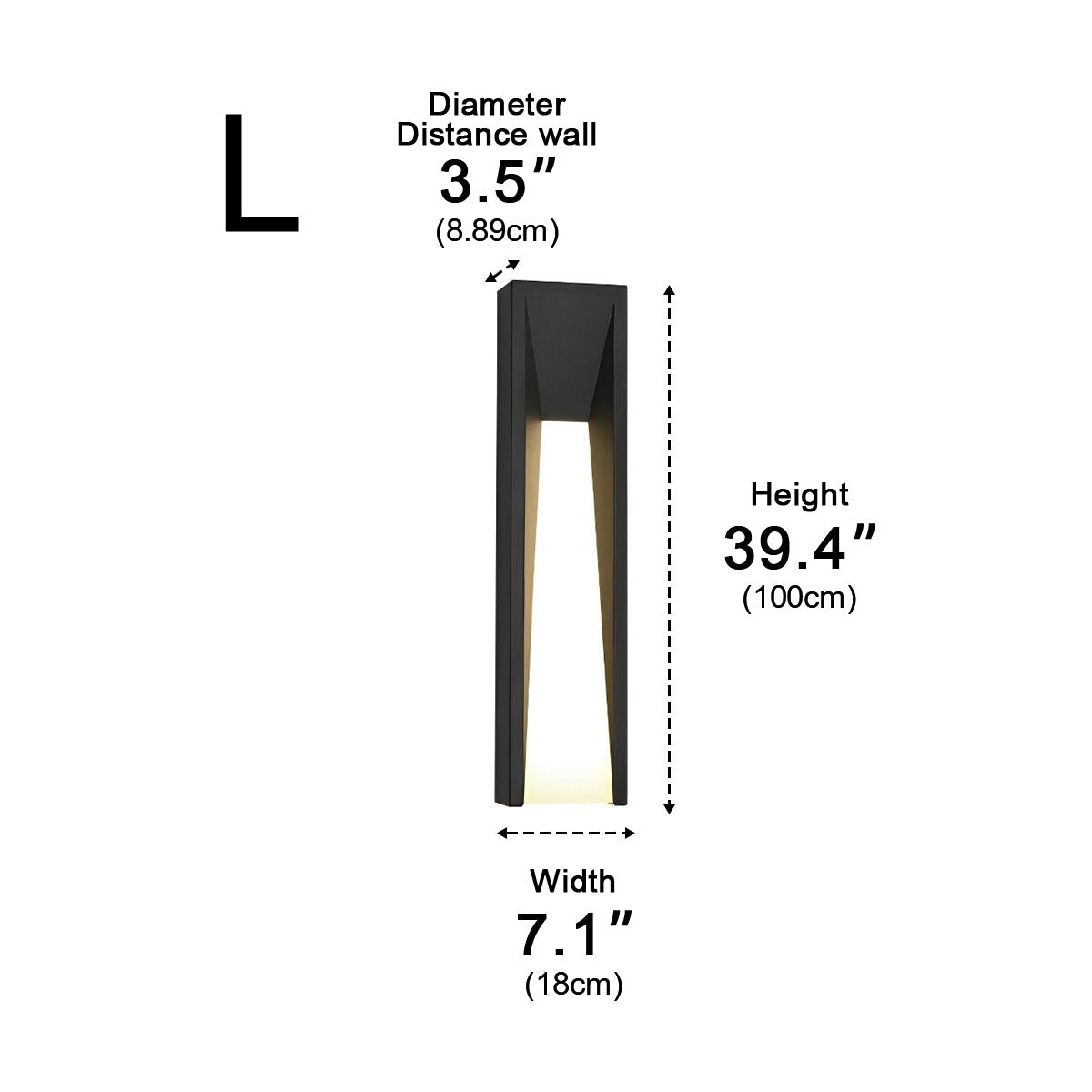 Rectangle LED Waterproof Modern Wall Sconces Lighting - Glimvale