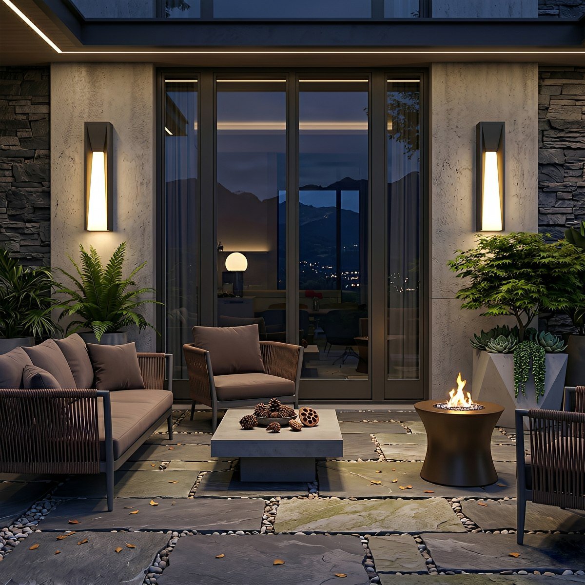 Rectangle LED Waterproof Modern Wall Sconces Lighting - Glimvale