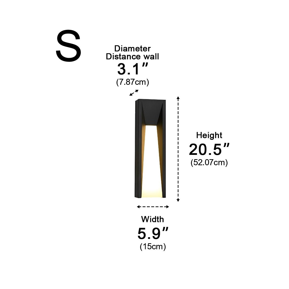 Rectangle LED Waterproof Modern Wall Sconces Lighting - Glimvale